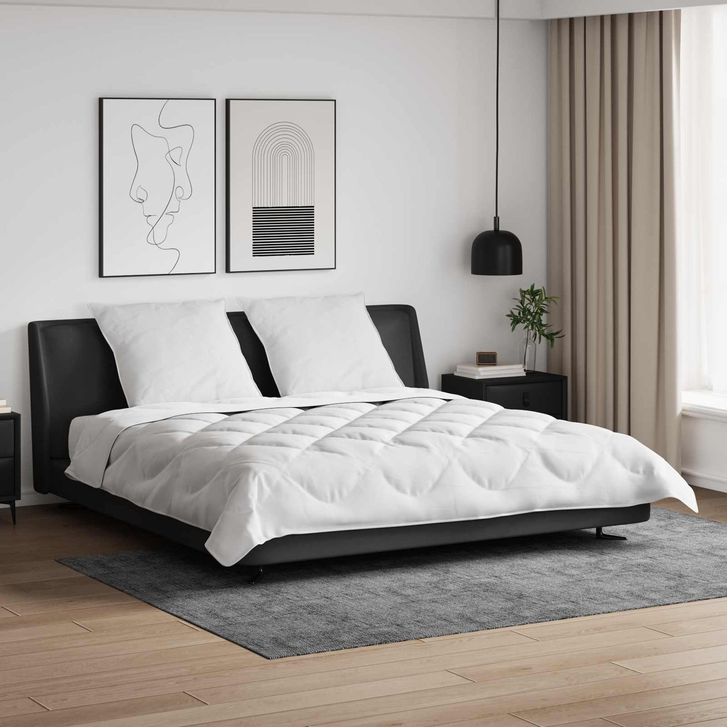 Duvet with pillow with pillow 3 pcs White Microfiber