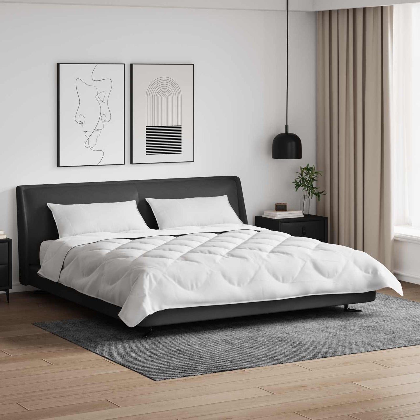 Duvet with pillow with pillow 3 pcs White Microfiber