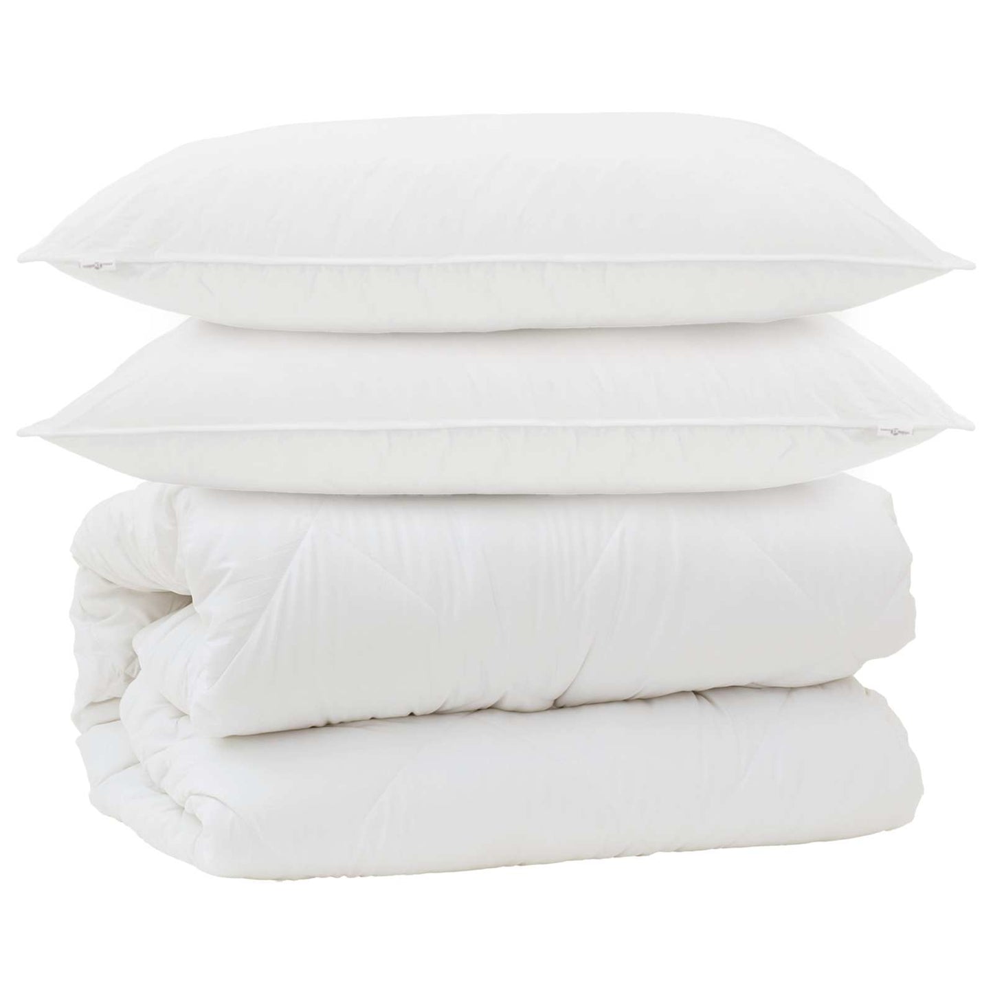 Duvet with pillow with pillow 3 pcs White Microfiber