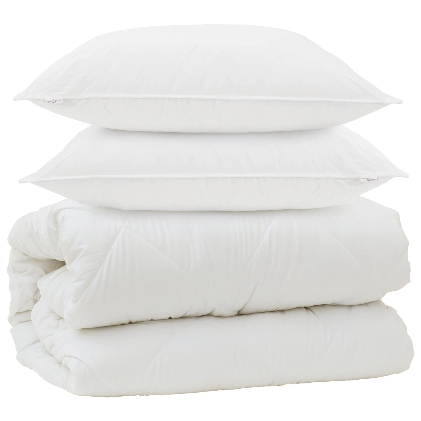 Couverture avec oreillers avec oreillers 3 pcs Blanc Microfibre