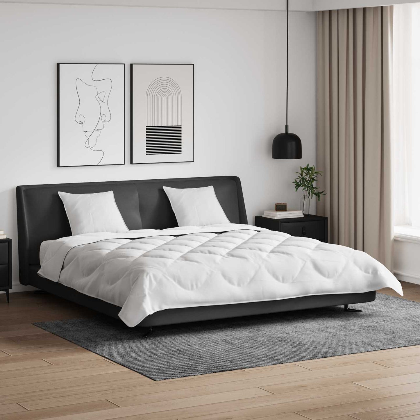 Duvet with pillow with pillow 3 pcs White Microfiber