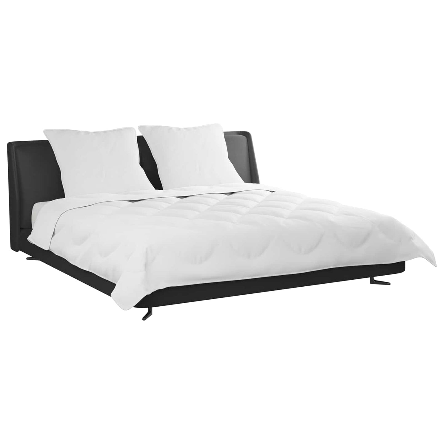 Duvet with pillows 3 pcs White Microfiber