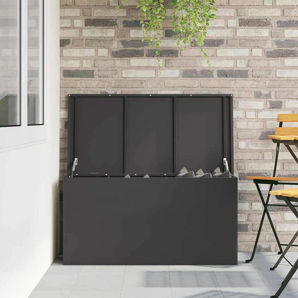 Außenlagerbox Schwarz 100 x 50,5 x 50 cm Stahl