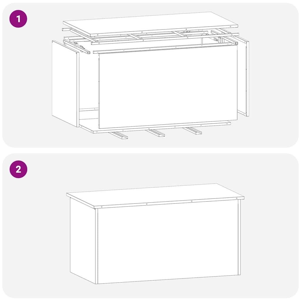 Outdoor Storage Box White 100 x 50.5 x 50 cm Steel