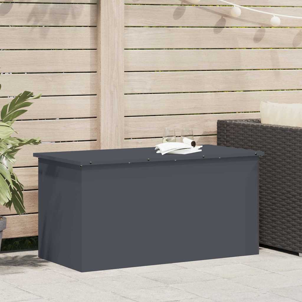 Coffre de rangement extérieur Anthracite 100 x 50,5 x 50 cm Acier