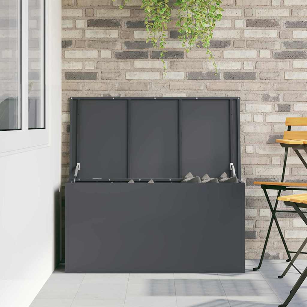 Coffre de rangement extérieur Anthracite 100 x 50,5 x 50 cm Acier