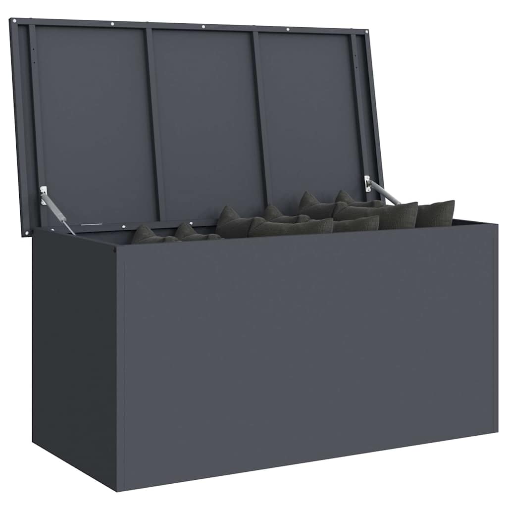 Coffre de rangement extérieur Anthracite 100 x 50,5 x 50 cm Acier