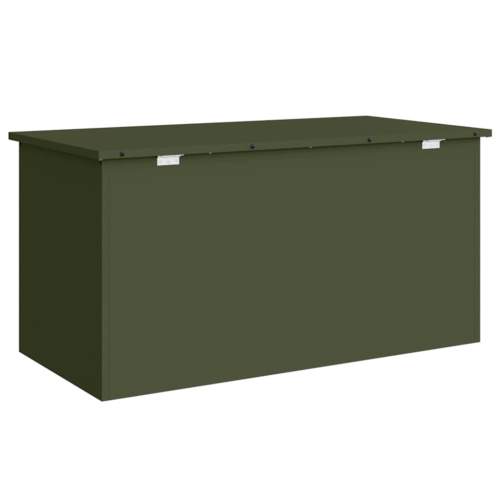 Outdoor Storage Box Olive Green 100 x 50.5 x 50 cm Steel