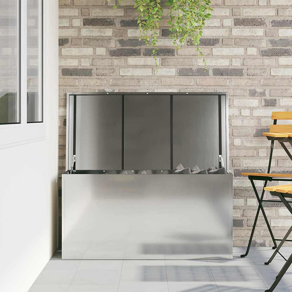 Außenlagerbox Silber 100 x 50,5 x 50 cm Stahl
