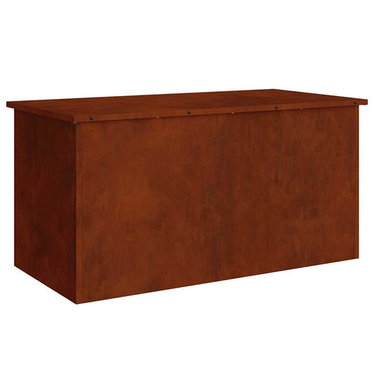 Außenlagerbox Rostig 100 x 50,5 x 50 cm Stahl