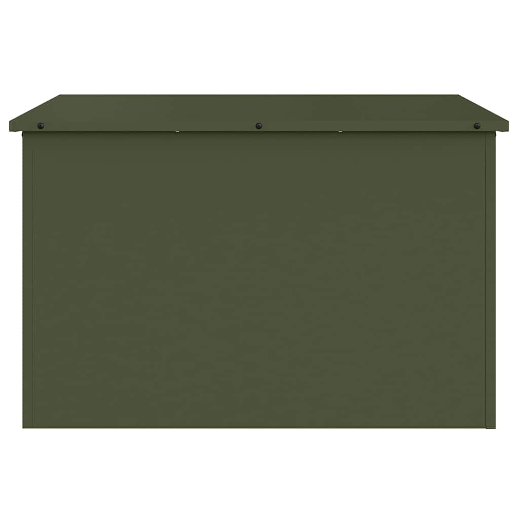 Boîte de rangement extérieure avec espace de rangement Olive Vert 80 x 50,5 x 50 cm Acier