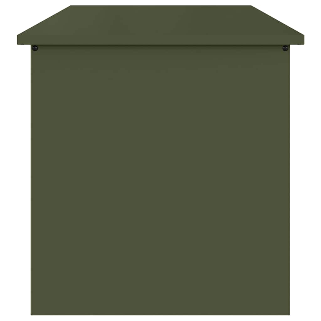 Boîte de rangement extérieure avec espace de rangement Olive Vert 80 x 50,5 x 50 cm Acier