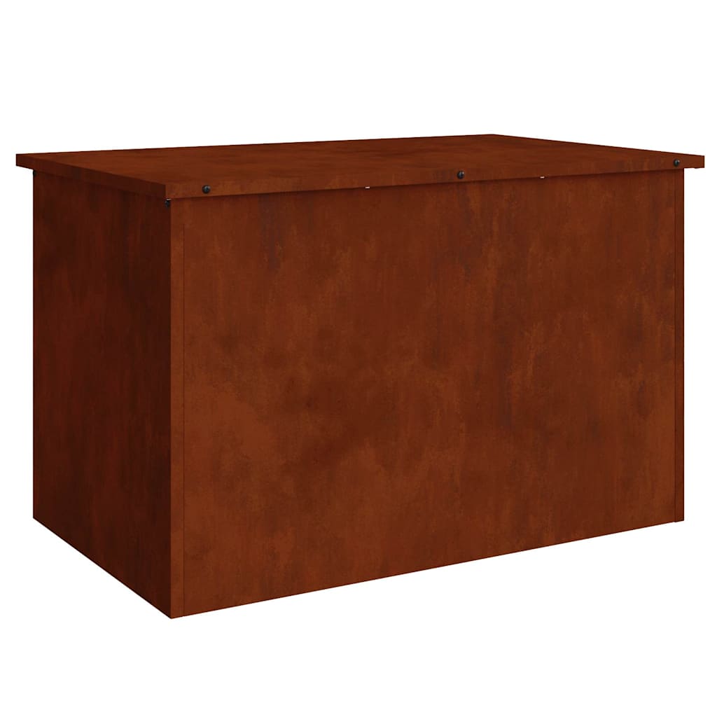 Outdoor Storage Box Rusty 80 x 50.5 x 50 cm Steel