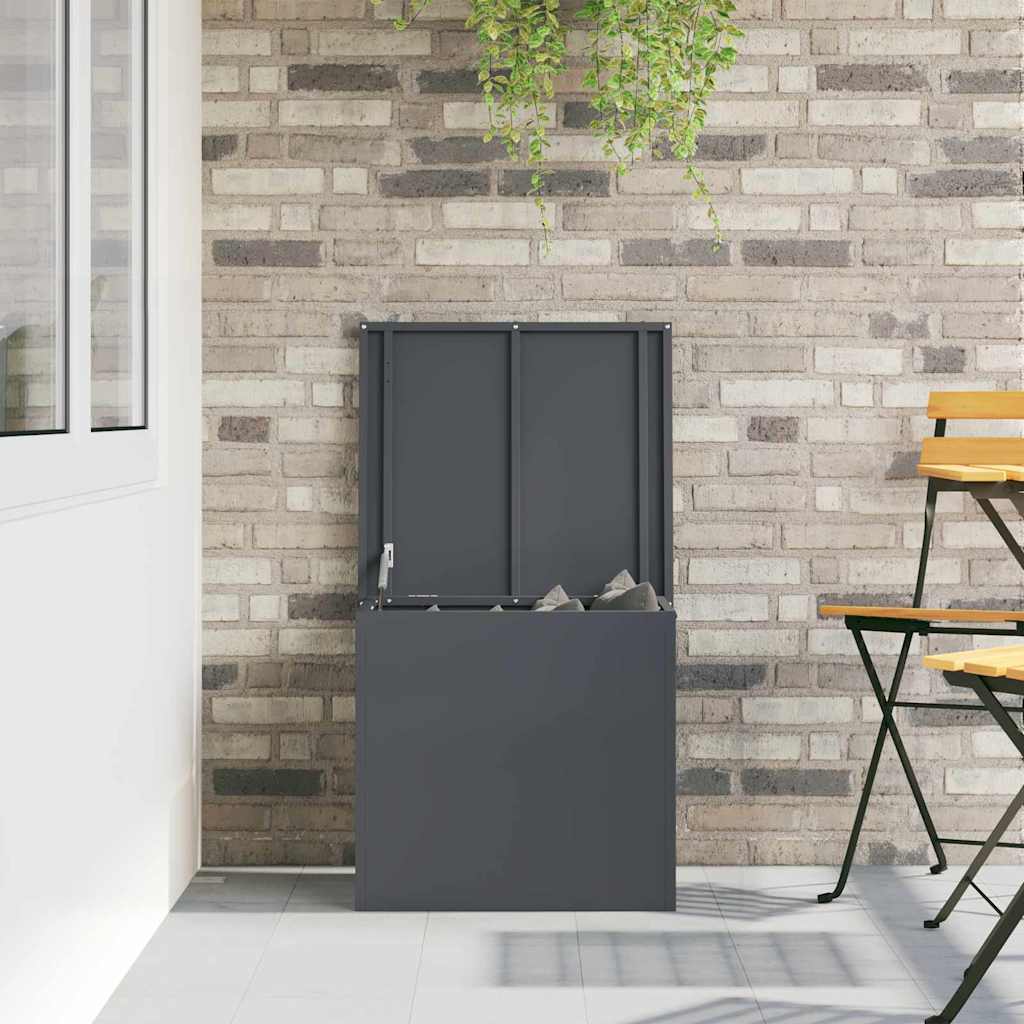 Outdoor Storage Box Anthracite 55 x 50.5 x 50 cm Steel