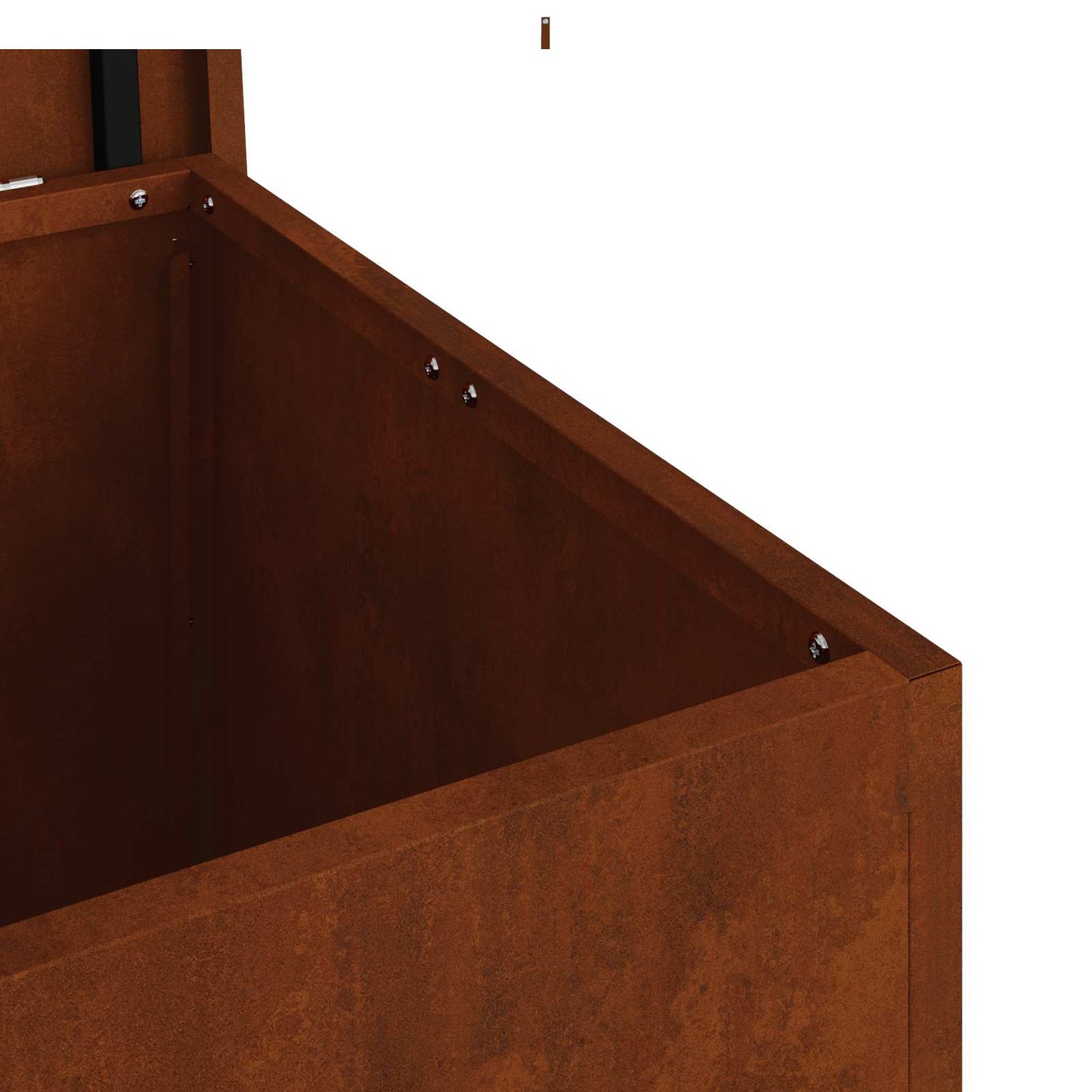 Außenlagerbox Rostig 55 x 50,5 x 50 cm Stahl