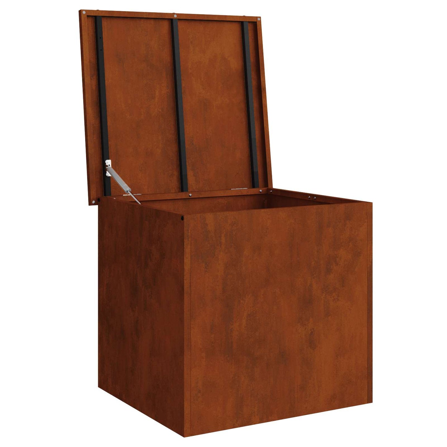 Außenlagerbox Rostig 55 x 50,5 x 50 cm Stahl
