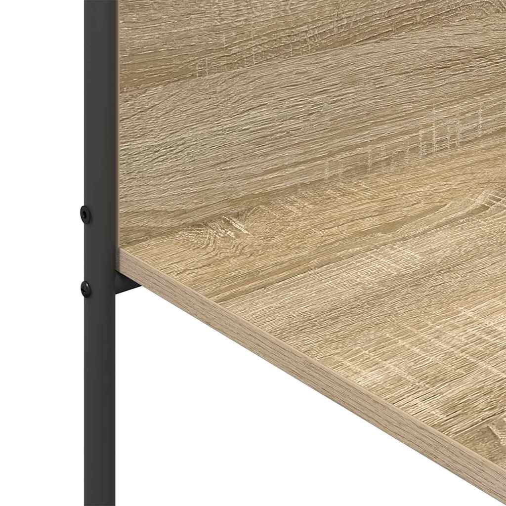 Portant à vêtements avec étagère marron 120 x 44 x 160 cm en bois reconstitué