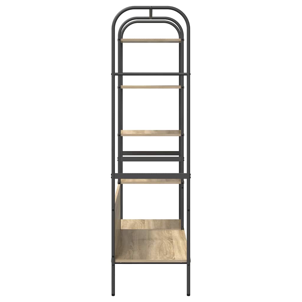 Portant à vêtements avec étagère marron 120 x 44 x 160 cm en bois reconstitué