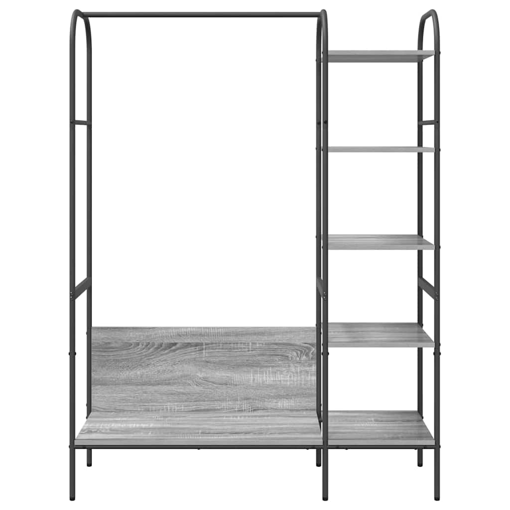 Porte-vêtements avec étagère Gris 120 x 44 x 160 cm Bois reconstitué