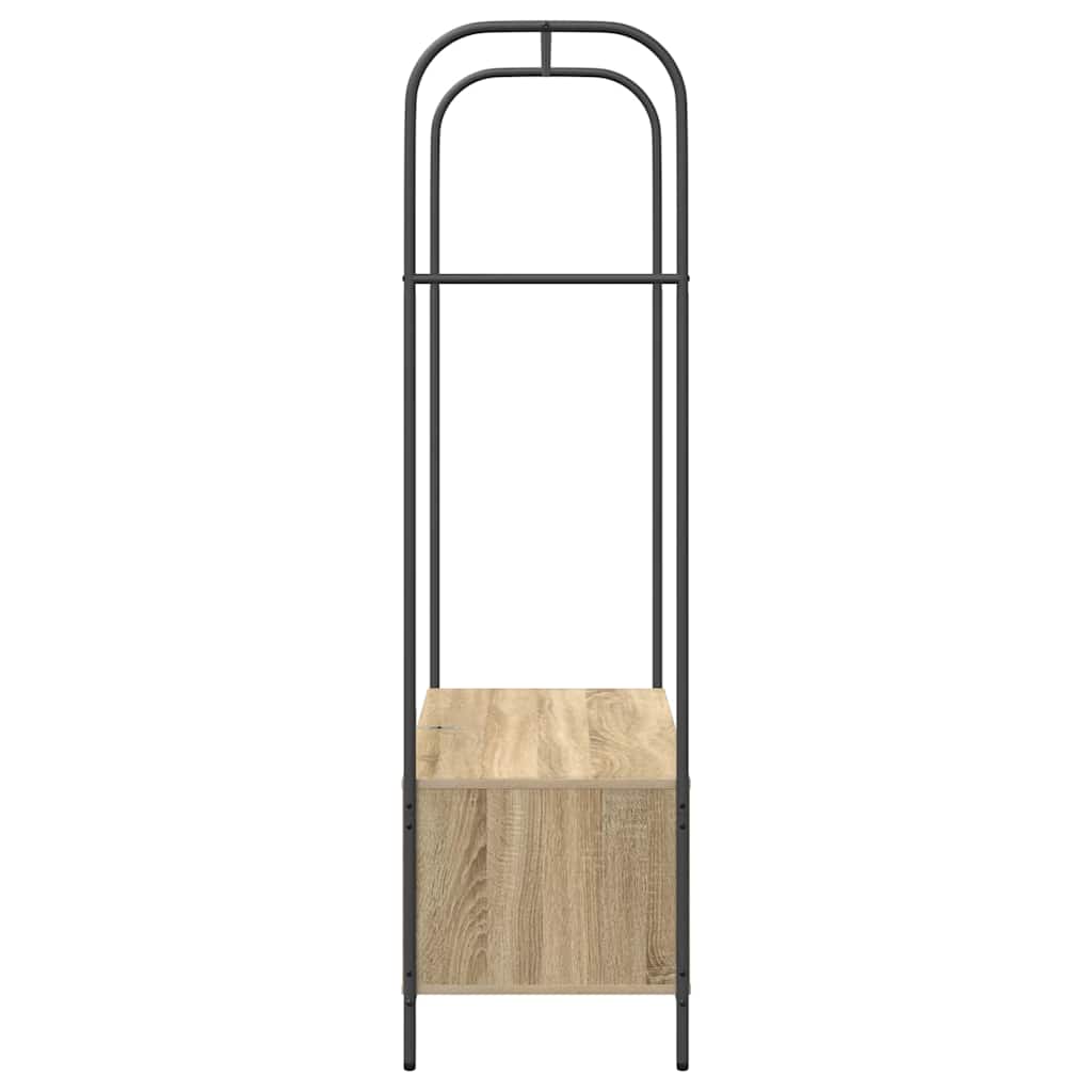 Portant à vêtements aspect chêne marron 100 x 44 x 160 cm
