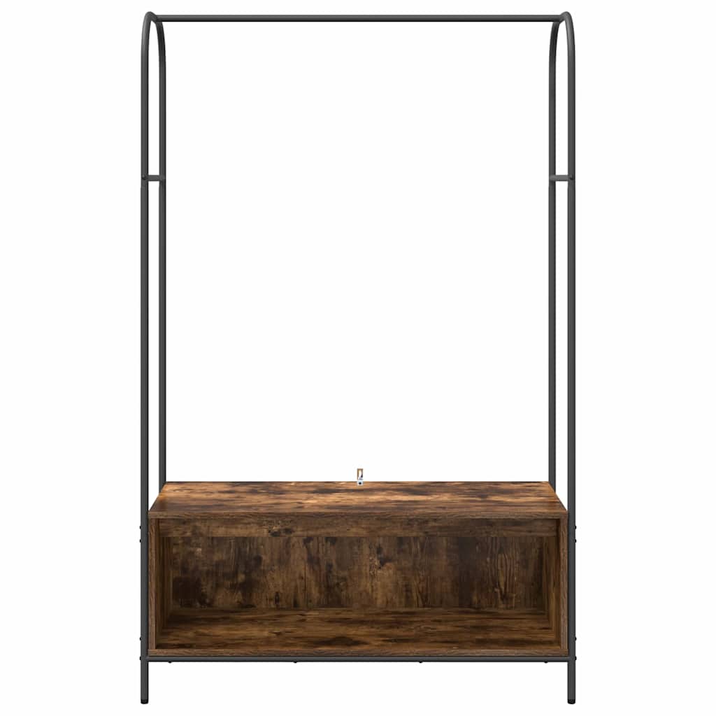 Clothes Rack Brown Oak Effect 100 x 44 x 160 cm