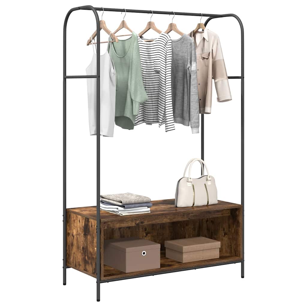 Clothes Rack Brown Oak Effect 100 x 44 x 160 cm