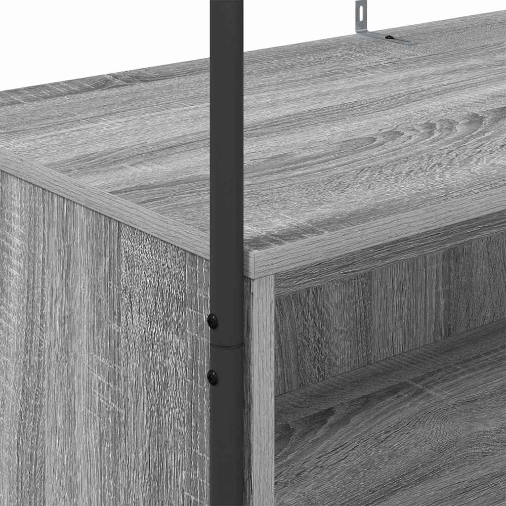 Portant à vêtements gris 100 x 44 x 160 cm en bois manufacturé