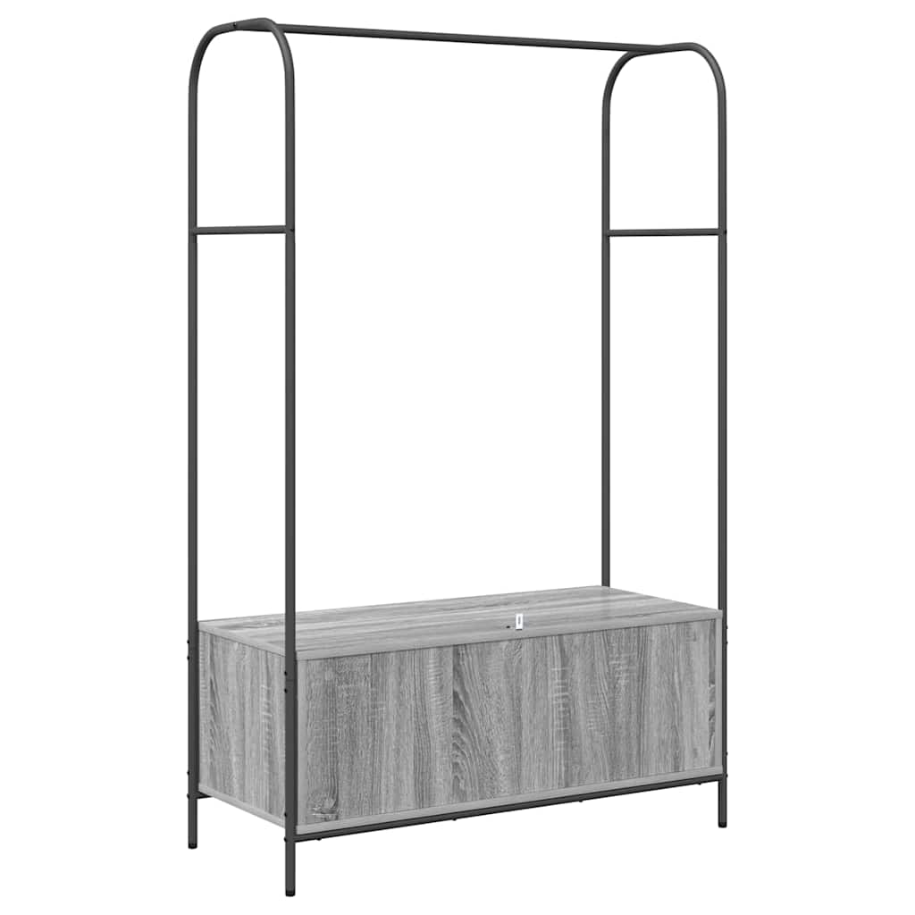 Portant à vêtements gris 100 x 44 x 160 cm en bois manufacturé