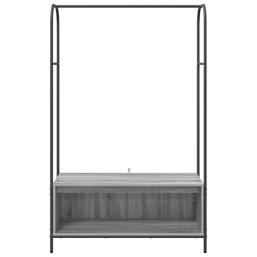Portant à vêtements gris 100 x 44 x 160 cm en bois manufacturé