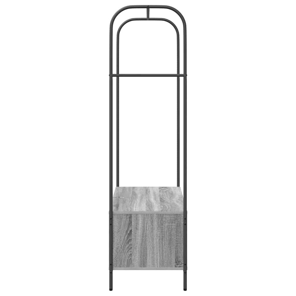 Portant à vêtements gris 100 x 44 x 160 cm en bois manufacturé