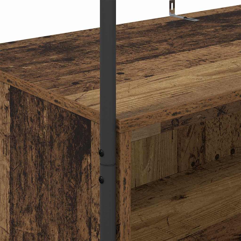 Portant à vêtements marron aspect chêne 100 x 44 x 160 cm