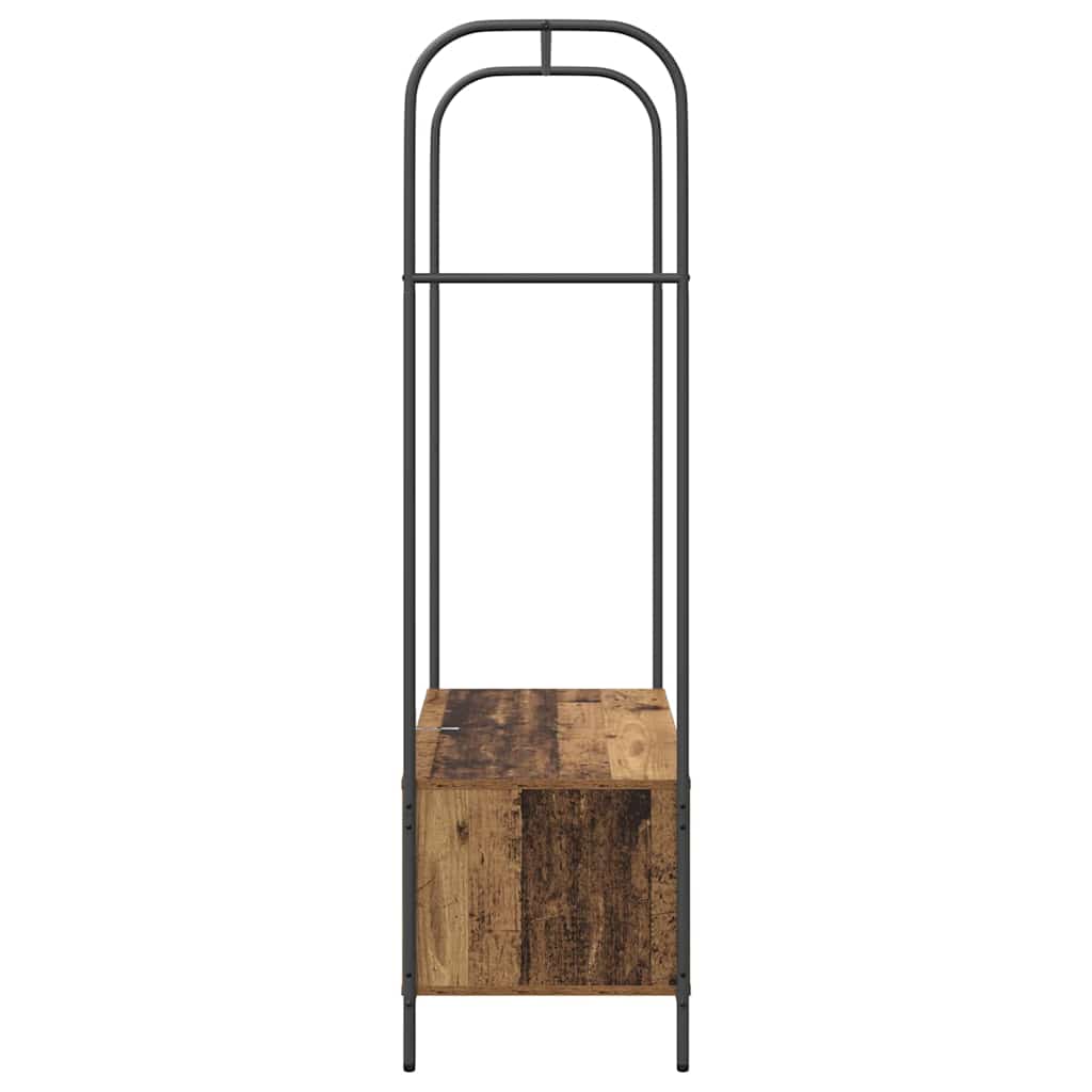 Portant à vêtements marron aspect chêne 100 x 44 x 160 cm