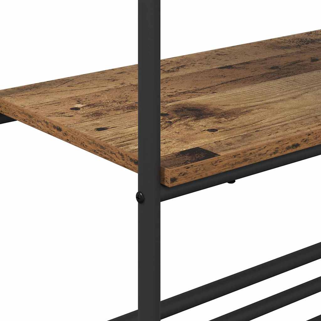 Portant à vêtements avec étagère en bois recyclé 60 x 30 x 171 cm Matériau à base de bois