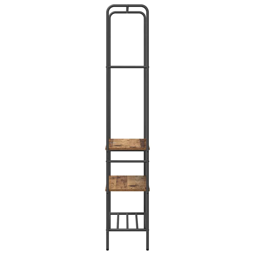 Portant à vêtements avec étagère en bois recyclé 60 x 30 x 171 cm Matériau à base de bois