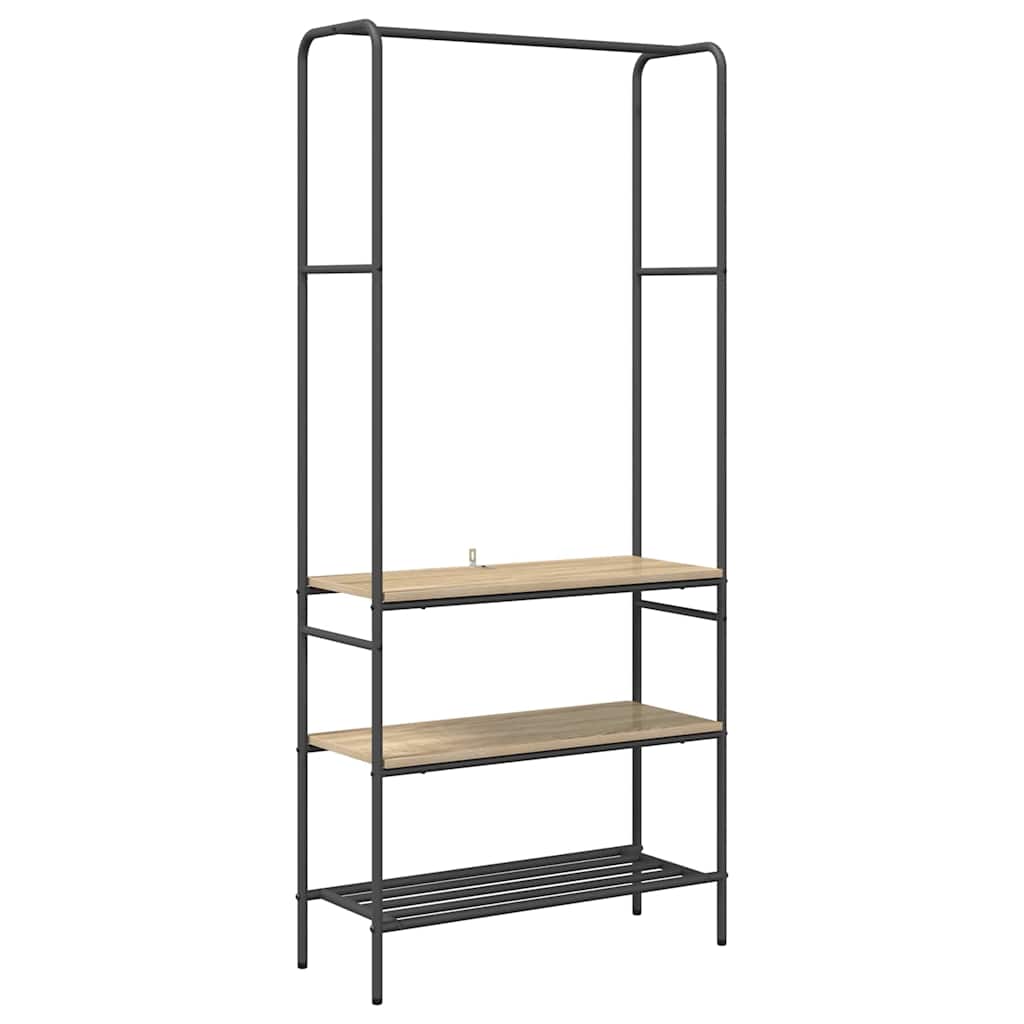 Garment Rack Sonoma Oak 77 x 30 x 171 cm Engineered Wood