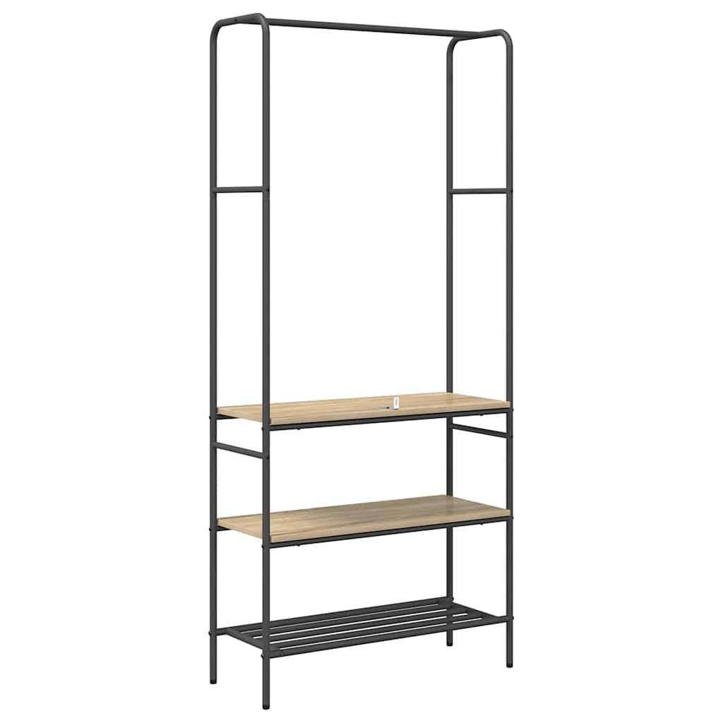 Garment Rack Sonoma Oak 77 x 30 x 171 cm Engineered Wood