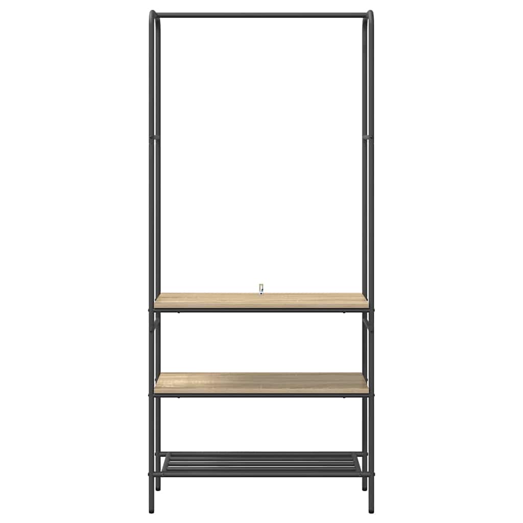 Garment Rack Sonoma Oak 77 x 30 x 171 cm Engineered Wood