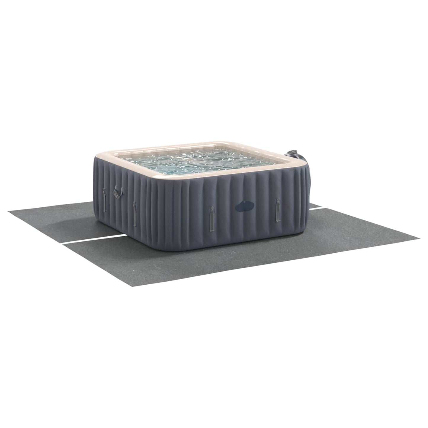 Bodenfolie für Pools Hellgrau 274 x 274 x 0,1 cm Vliesstoff