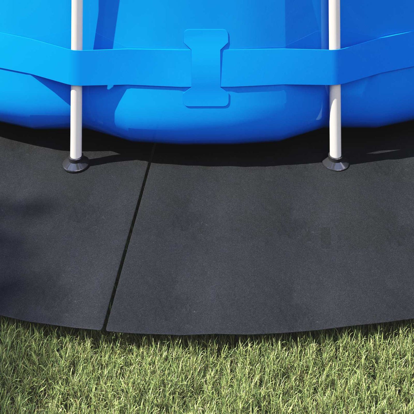 Bodenfolie für Pools Schwarz Ø 458 cm Vliesstoff