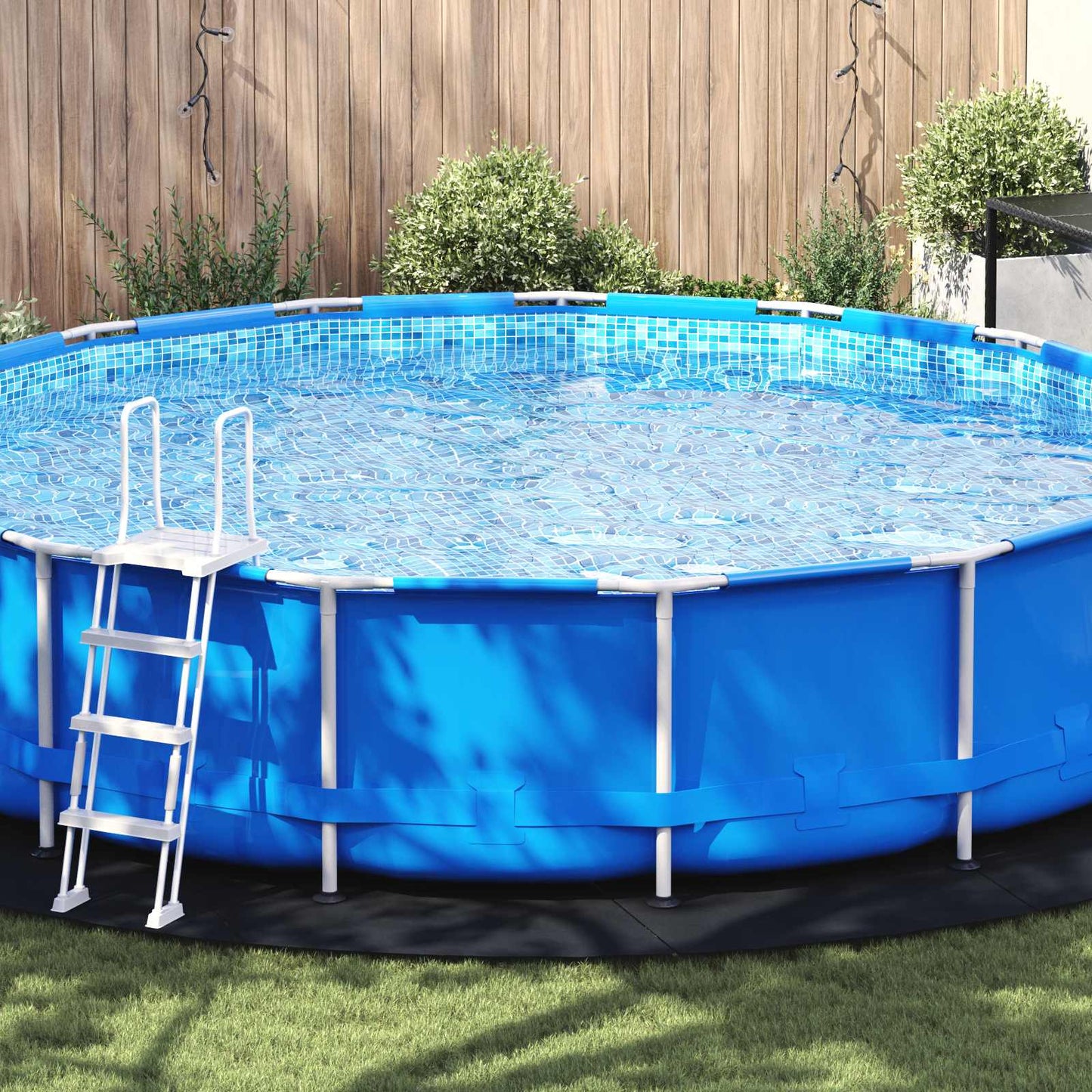 Bodenfolie für Pools Schwarz Ø 550 cm Vliesstoff