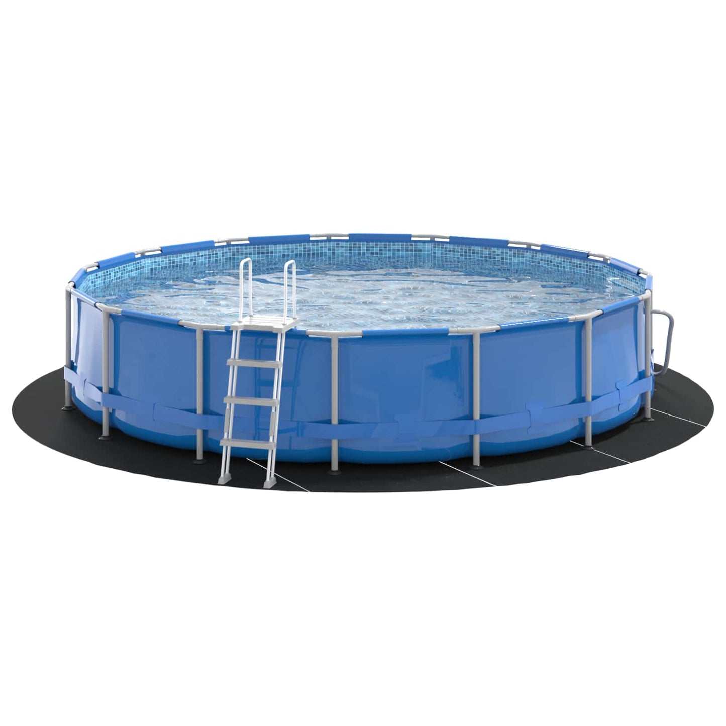 Bodenfolie für Pools Schwarz Ø 550 cm Vliesstoff