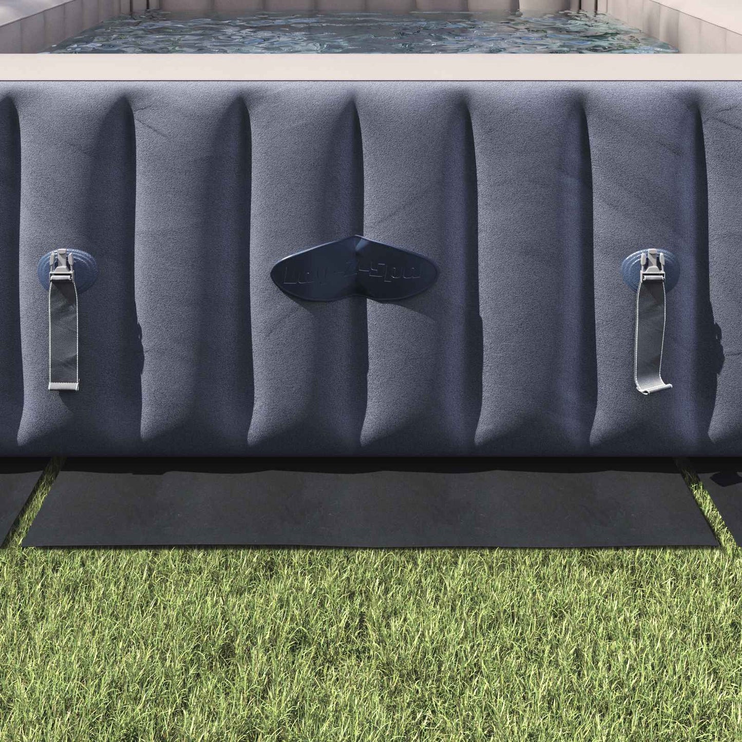 Bodenfolie für Pools Schwarz 550 x 280 x 0,1 cm Vliesstoff