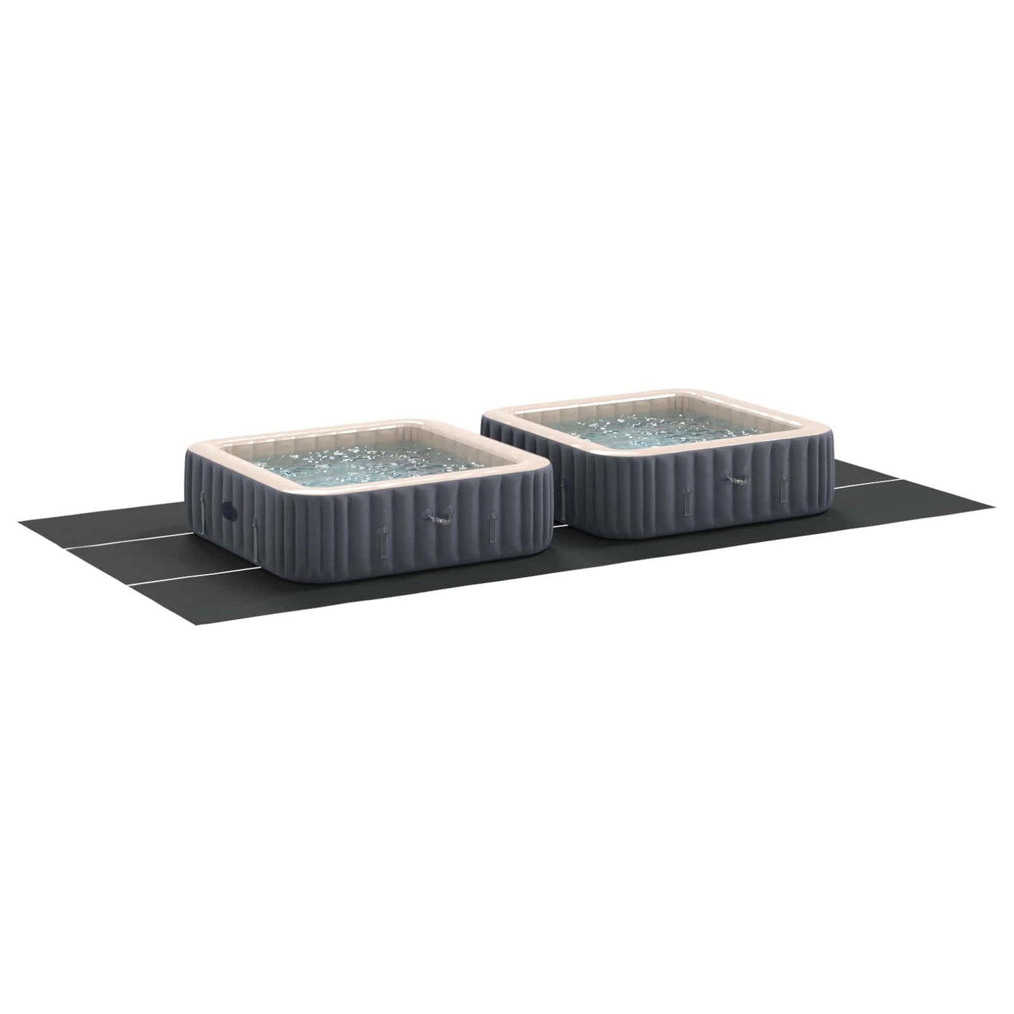 Bodenfolie für Pools Schwarz 750 x 372 x 0,1 cm Vliesstoff
