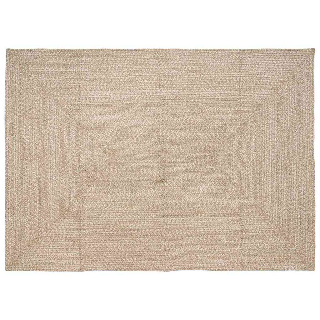 Area Rugs Natural and White 200 x 290 cm Jute