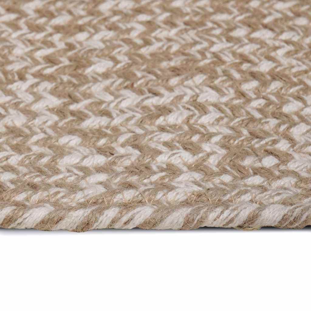 Bereichsteppiche Natürlich und Weiß 240 x 240 cm Jute