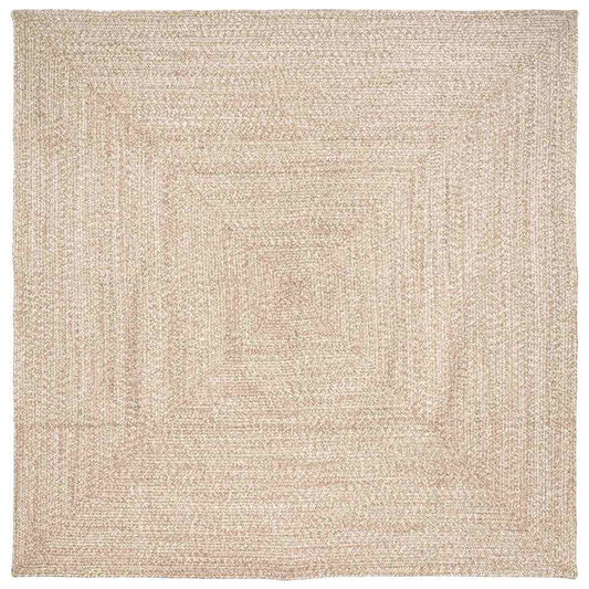 Area Rugs Natural and White 240 x 240 cm Jute
