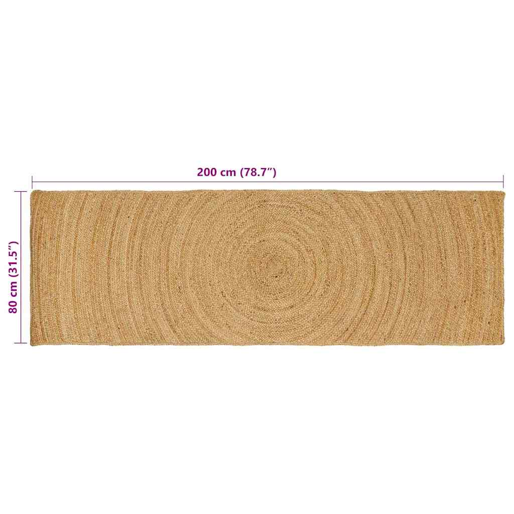 Tapis rectangulaires Marron 80 x 200 cm Jute