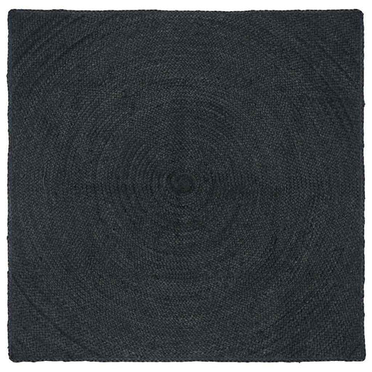 Bereichsteppiche Quadratisch Dunkelgrau 160 x 160 cm Jute