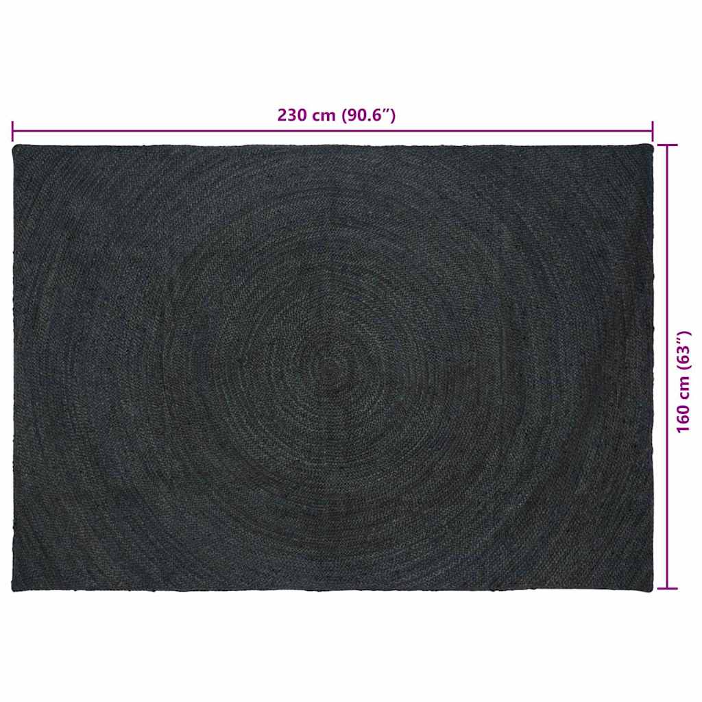 Bereichsteppiche Rechtwinklig Dunkelgrau 160 x 230 cm Jute