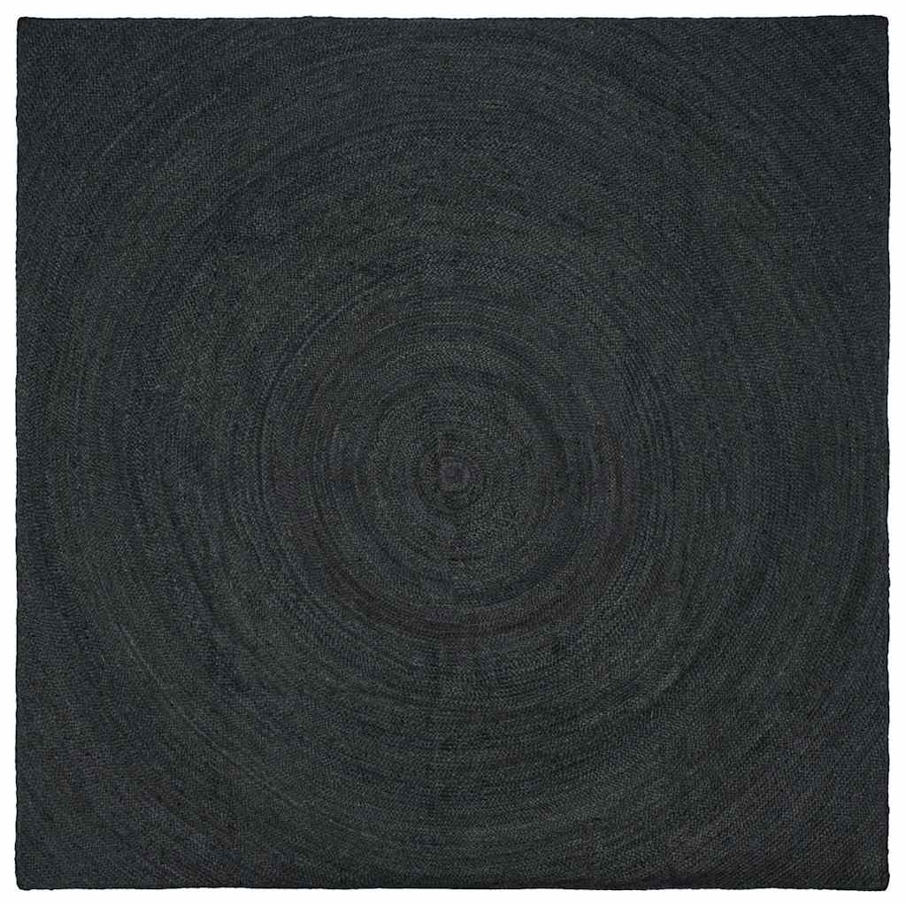 Tapis décoratif Carré Gris foncé 300 x 300 cm Jute